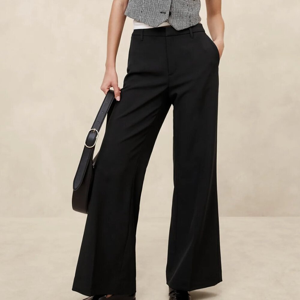 Banana Republic Factory Black Boot Cut Flare Pants